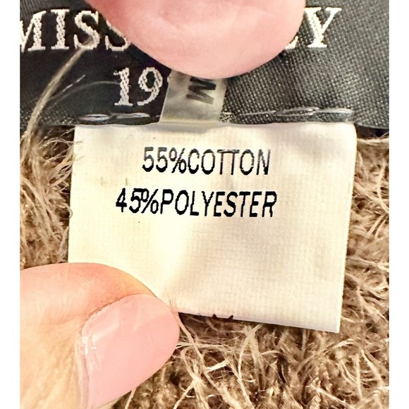 MISS KELLY 1999 Funky Brown Sweater Vest Size S/M Asymmetrical - Picture 4 of 10